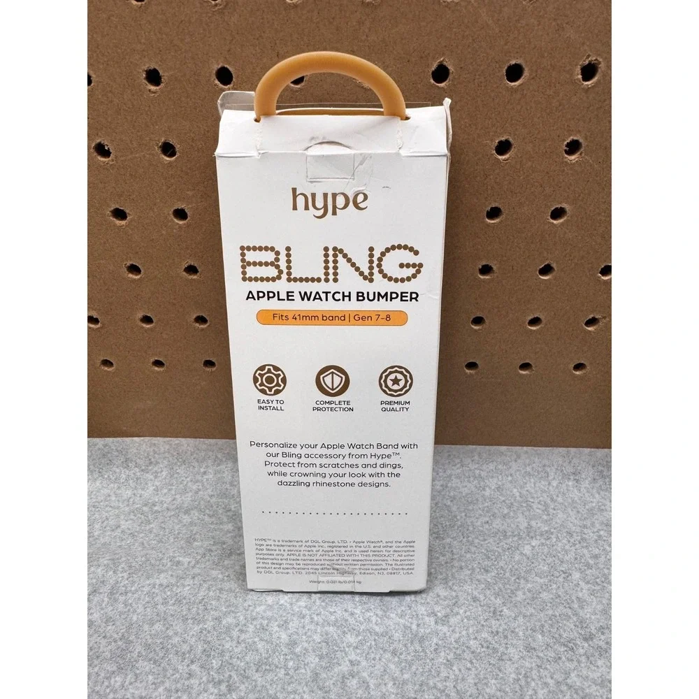 Hype Bling Apple Watch Bumper 41mm Gen 7 8 Rhinestone Rose Gold Open Box